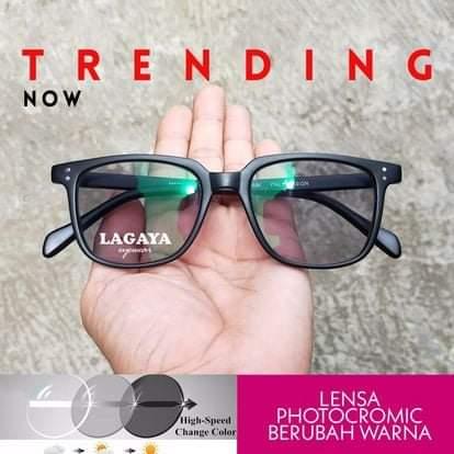 kacamata photocromic otomatis berubah warna frame fabiola