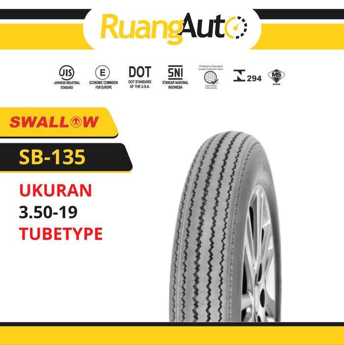 BAN LUAR SEPEDA MOTOR SWALLOW SB-135 CLASSIC 350-19 RING 19 TUBETYPE