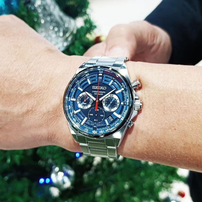 Seiko SSB407#SSB407#SSB407P1#Seiko SSB407P1#Jam tangan pria Seiko Chronograph SSB407P1