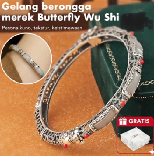 Gelang GiokTitanium Anti Karat Perak Asli 100% Bersertifikat Lapis Emas