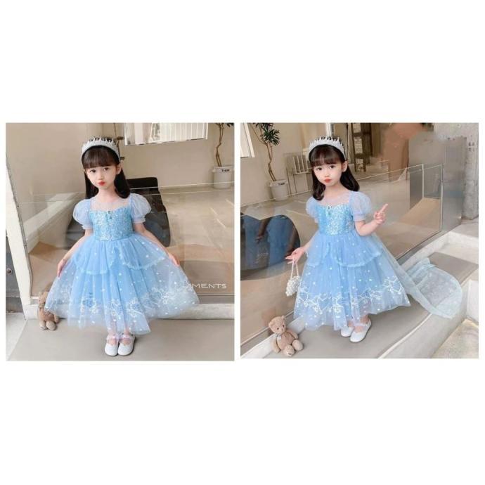 Kostum Frozen Elsa 39 Dress Princess Payet Baju Anak Tangan Balon