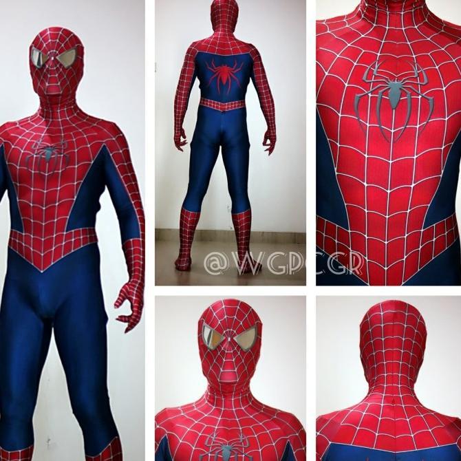 kostum suit spiderman raimi tobey maguire webbed 2002