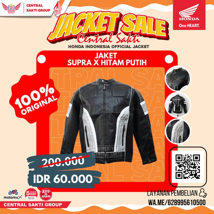 Jaket Supra X - Hitam Putih