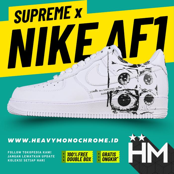 Supreme x CDG x AF 1 Low 'Shirt' Sneaker 923044-100 (Size 36-45)