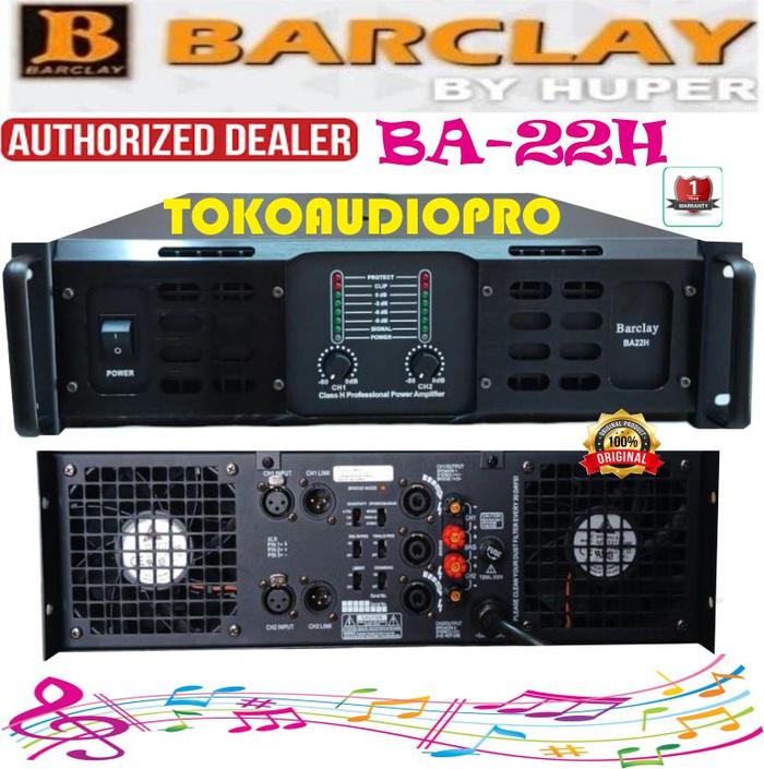 Barclay BA22H | BA 22 H | BA 22H Class H Original By HUPER Power Amplifier