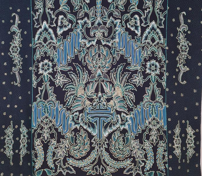 [ Katun ] Kain Batik Tulis - Hitam & Perada 0232K