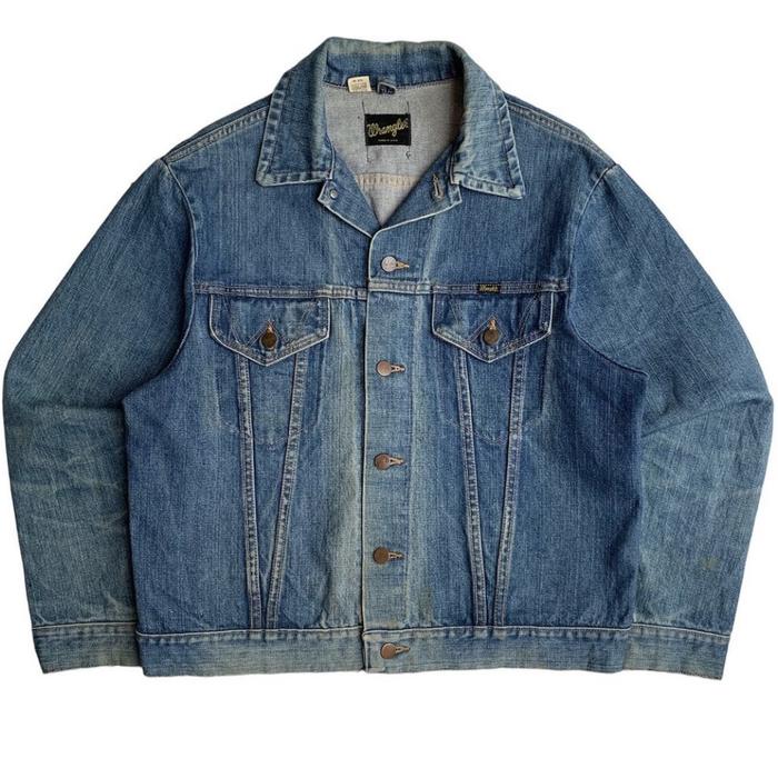 Vintage Wrangler size 44/XL 70s Type III Broken Twill Denim Jacket non Selvedge Made in USA not wing