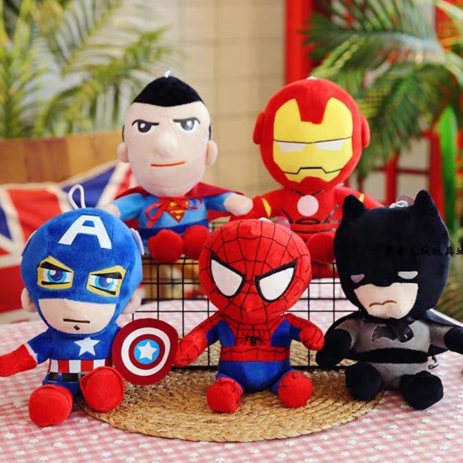 boneka flush avenger spiderman iroman captain america superman batman