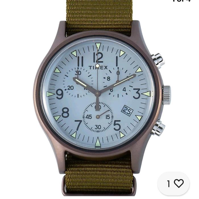 jam tangan timex mk1  Timex Mens MK1 Chronograph Watch with Fabric Strap TW2R67900