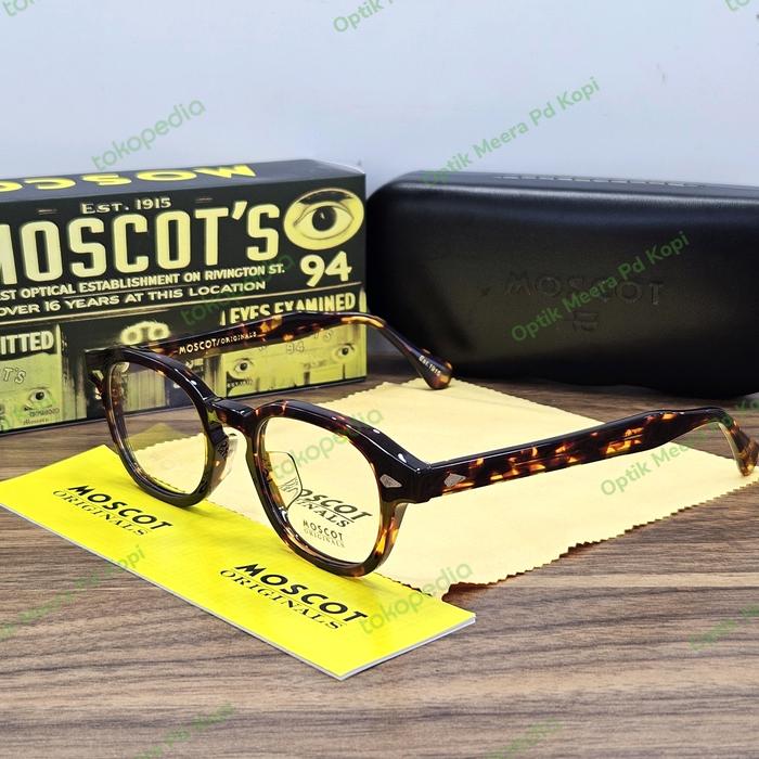 kacamata pria wanita moscot original lemtosh medium asianfit tortoise glossy