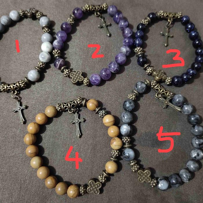 gelang rosario batu