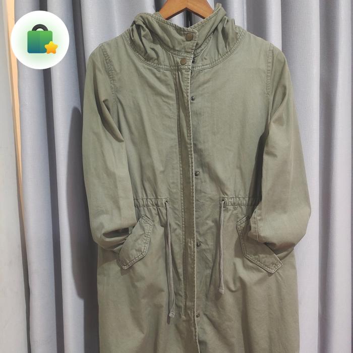 Jaket Parka Warna Army -My Preloved