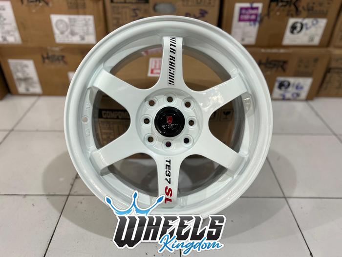VELG R15 VELG MOBIL TE37 R15 DOBEL PCD 4X100/114 LEBAR 7 ET 38 VELG TE 37 RING 15 PUTIH