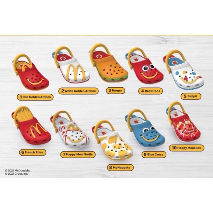 Bag Charm Mcd x Crocs mini lucu gantungan tas selected mcdonals