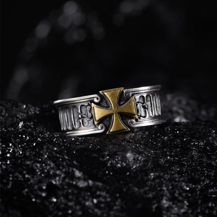 Cincin Cross Punk / Yellow Cross Ring Independent / HipHop Cross Punk