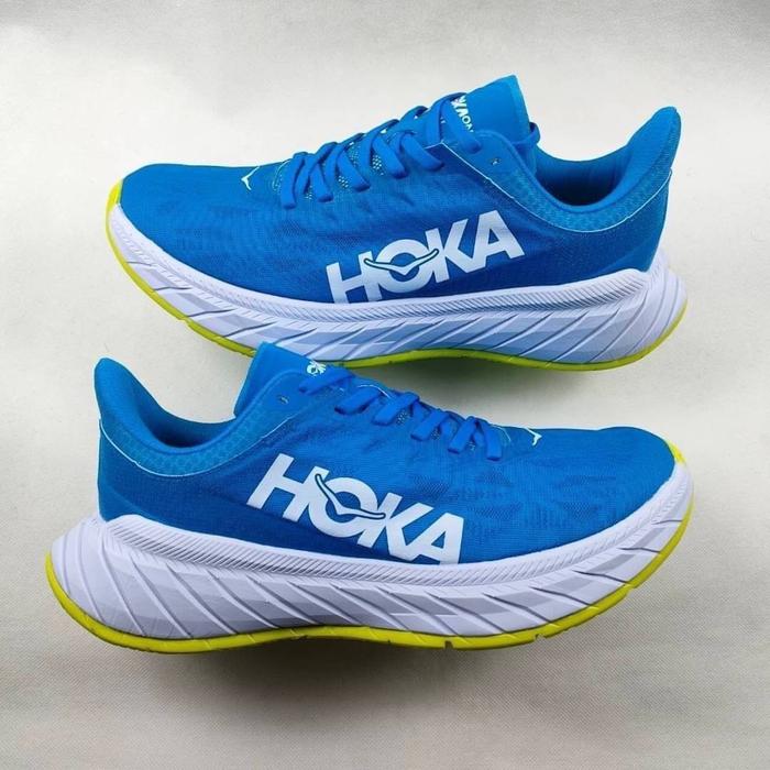 Sepatu Hoka One One Carbon X2 Blue White Original Guarantee