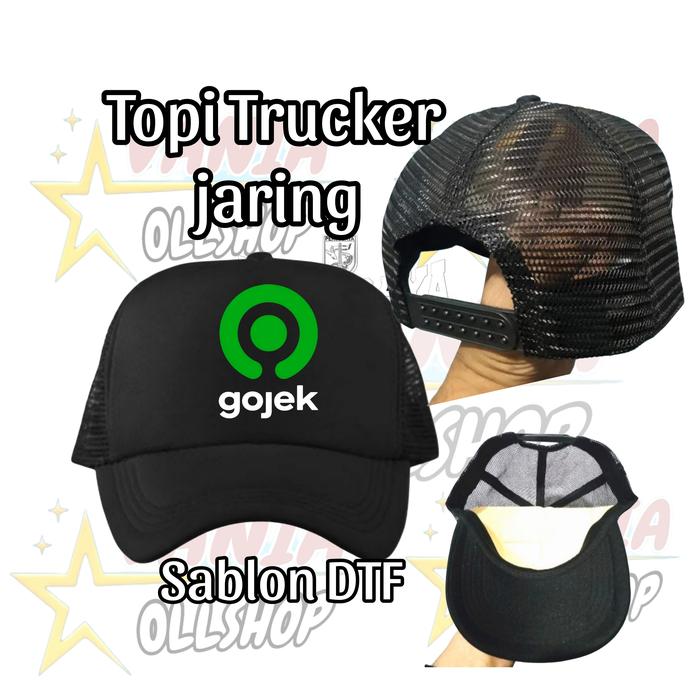 Topi Trucker jaring ojek online G*jek/ojek online