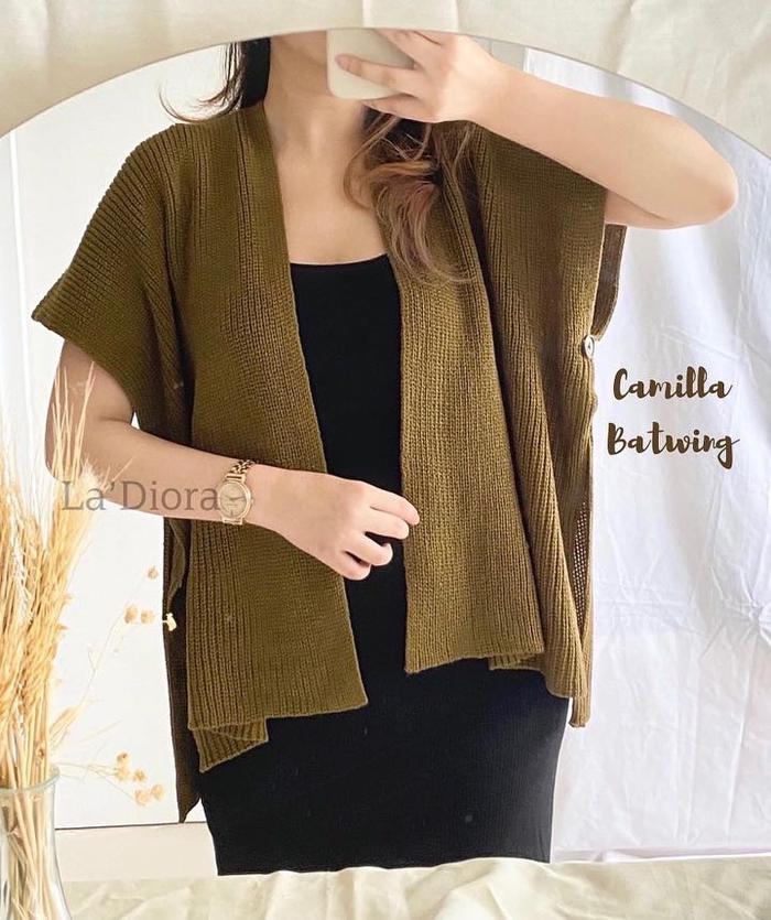 CAMILLA BATWING PREMIUM / CAMILLA OUTER/ POPPY BATWING RAJUT / RAJUT TEBAL PREMIUM