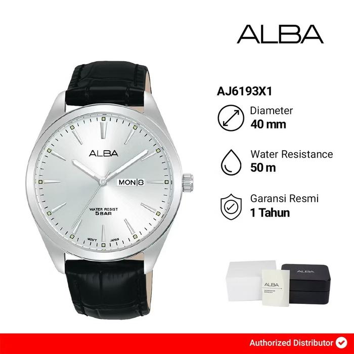 ALBA AJ6193X1 AJ6193 jam tangan pria couple watch NEW ORIGINAL