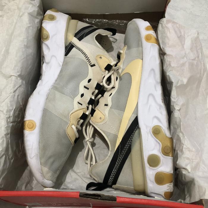 Sneaker Nike React Element 55 White Pale Vanilla Black size 44 Original Second Fullset