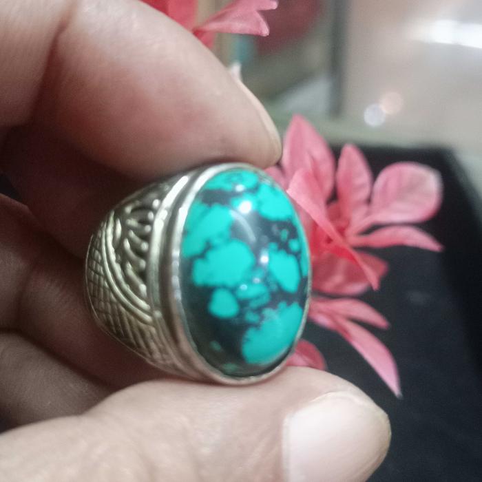cincin batu pirus/pirus urat jala Rings