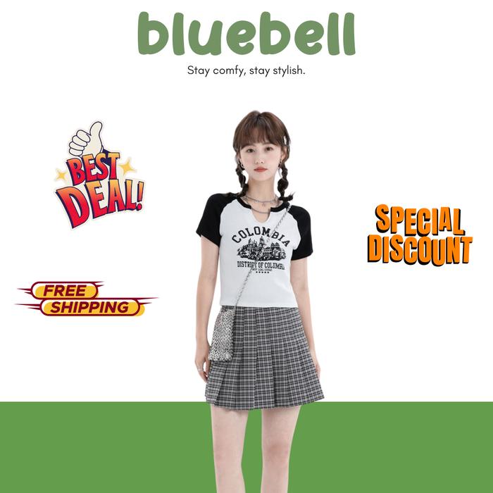 Bluebell BJ336 Baju Wanita Knitwear Soft Atasan Crop Top Rajut Colombia Fashion korean Kekinian Leng