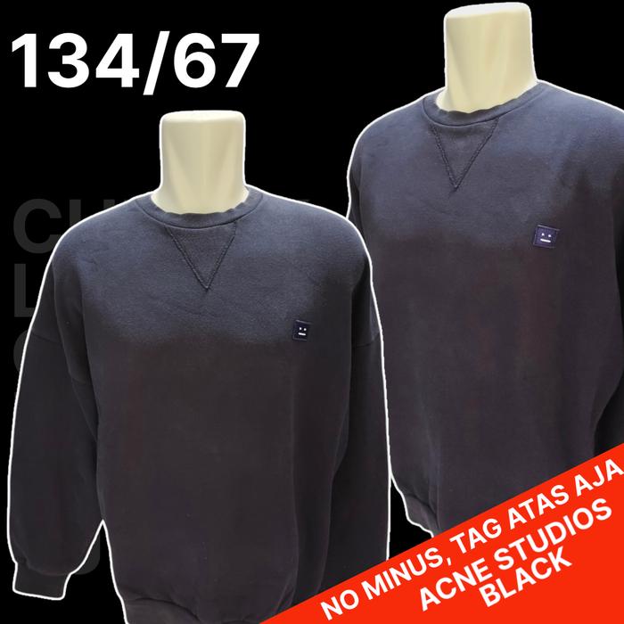 Sweater Hitam Acne Studios Original/Crewneck Hitam Acne Studio, Second