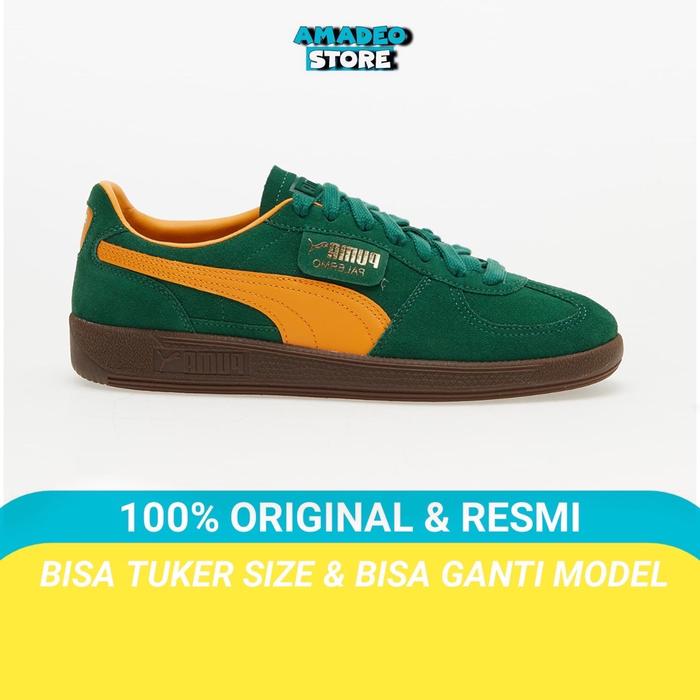 SEPATU PUMA SUEDE PALERMO GREEN YELLOW ORIGINAL BNIB / SNEAKERS PRIA