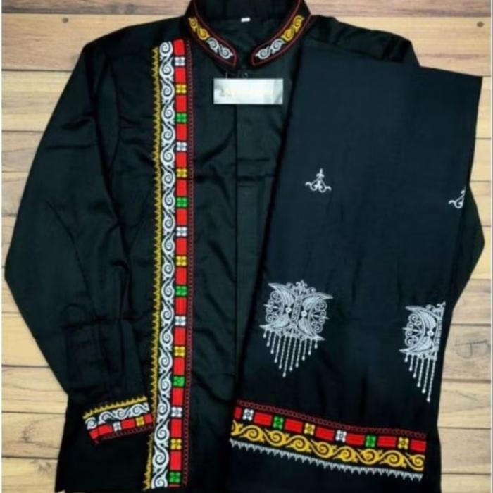Baju koko bordir Aceh motif karawang Gayo
