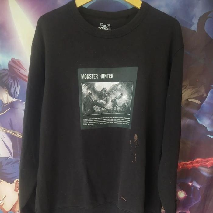 Monster Hunter x GU Graphic Official Game Crewneck Sweater Jaket Jacket Original Second Merch Japan 
