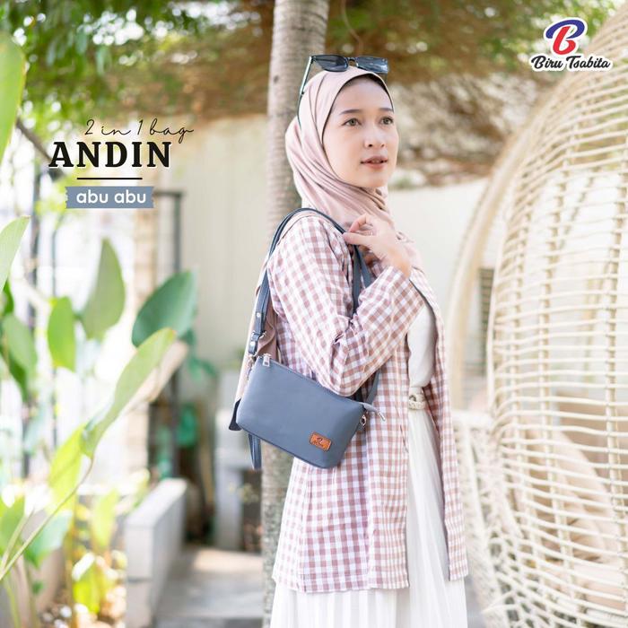 GFR - Andin By Biru Tsabita Tas selempang wanita  mini tas selempang simpel kekinian bahan chocoly a