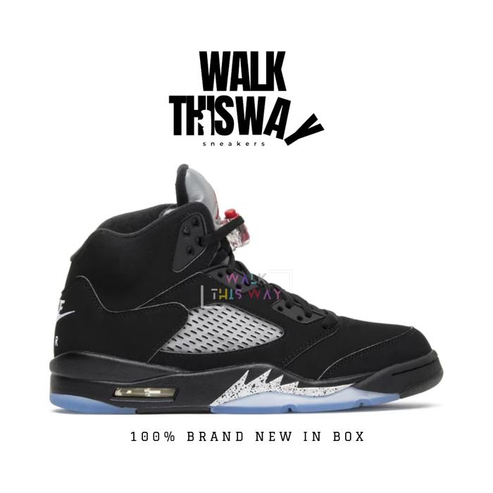 sepatu pria sneakers air jordan 5 retro / sepatu jordan / sneakers pria / black metallic