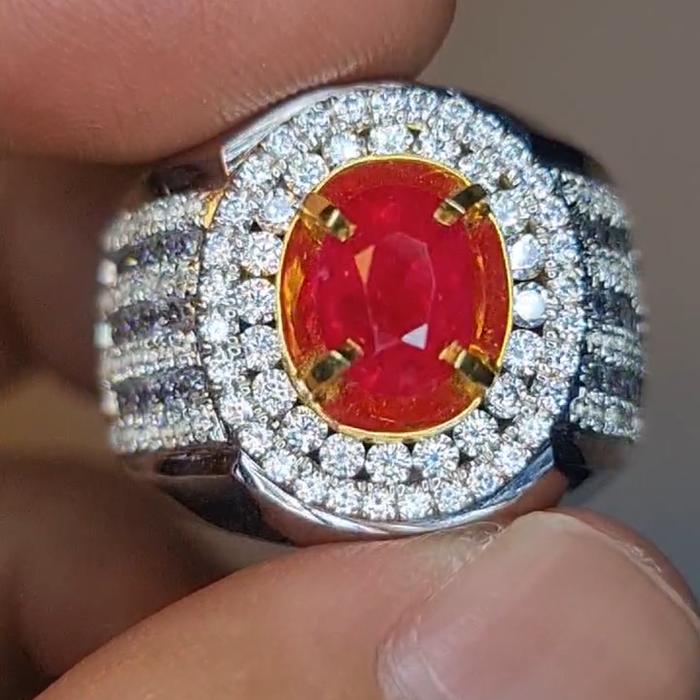 Natural Ruby Burma Red Colour Strong Memo GRI