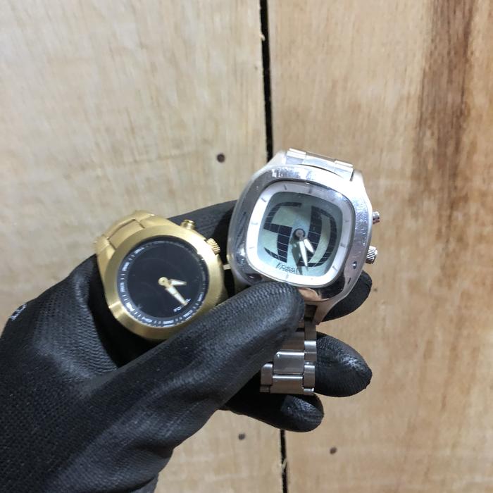 FOSSIL Big Tic Analog Digital Watch Number Dial Gold