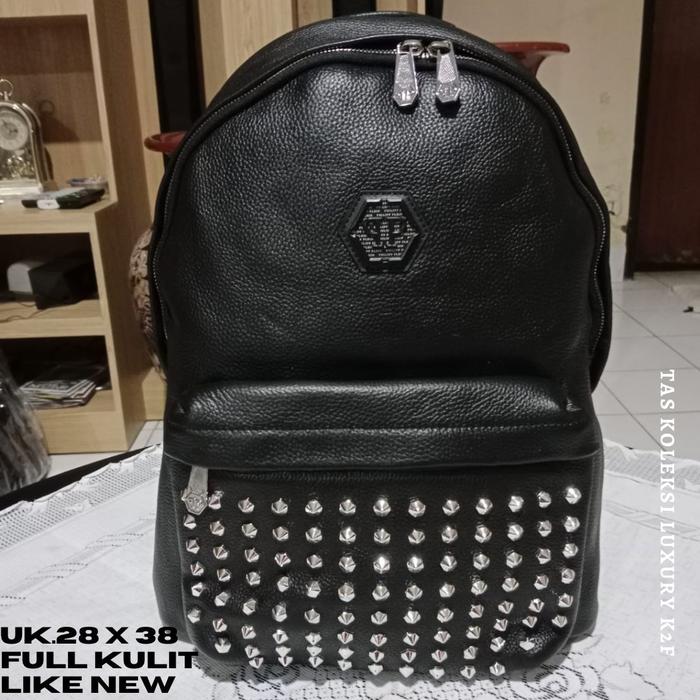 Ransel preloved branded PP/PhilippP*, kulit asli lentur mulus limited edition