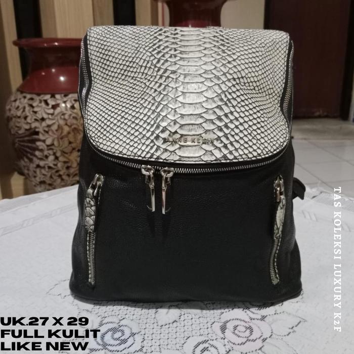 Ransel preloved branded AnneKlei*, kulit asli lentur mulus