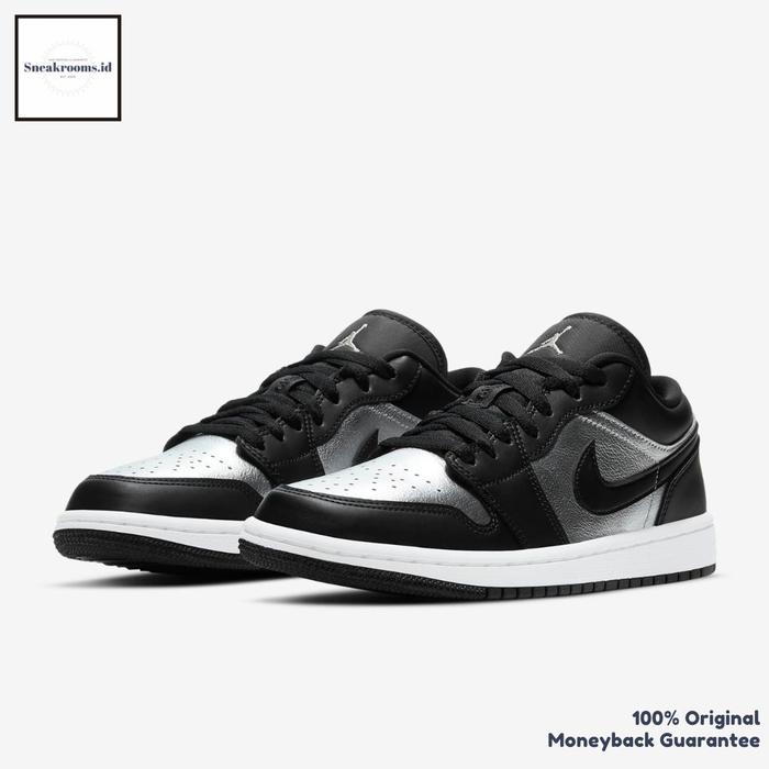 Air Jordan 1 Low Silver Toe W Original Resmi (100% Authentic)
