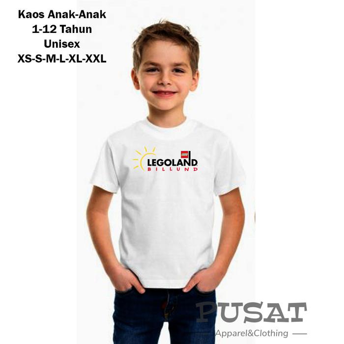 KAOS BAJU UNISEX ANAK-ANAK USIA 1-12 TAHUN EDISI LEGOLAND KEREN BEST SELLER READY