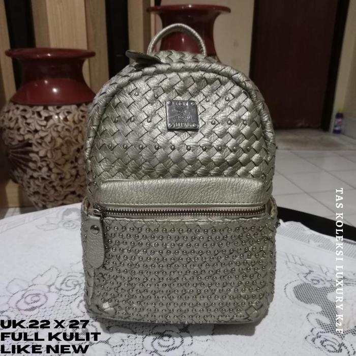 Ransel preloved branded MCM*, kulit asli mulus