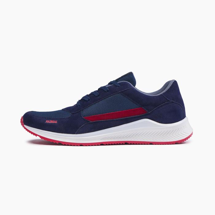 NAZREAL Sepatu Sneakers Pria Orlando Navy Casual Kerja Sporty Running Olahraga Snekers Shoes