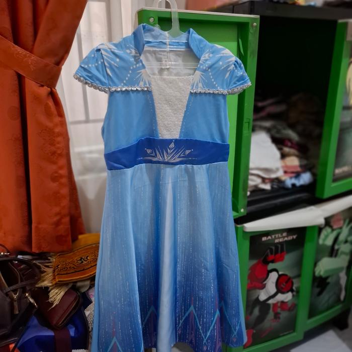 Dijual gaun dress elsa frozen anak preloved