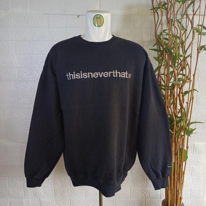 CREWNECK THISISNEVERTHAT ORIGINAL, SIZE L (SECOND BRANDED) HITAM, PT216