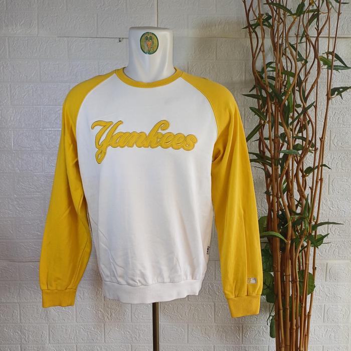 CREWNECK MLB YANKEES ORIGINAL, SIZE M (SECOND BRANDED) KREM-KUNING, PT217