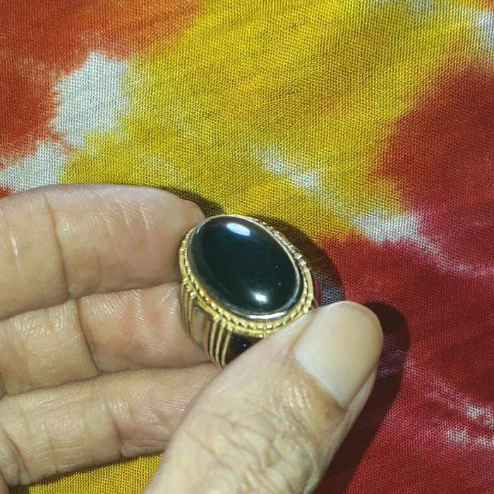 cincin Batu akik ijo lumut