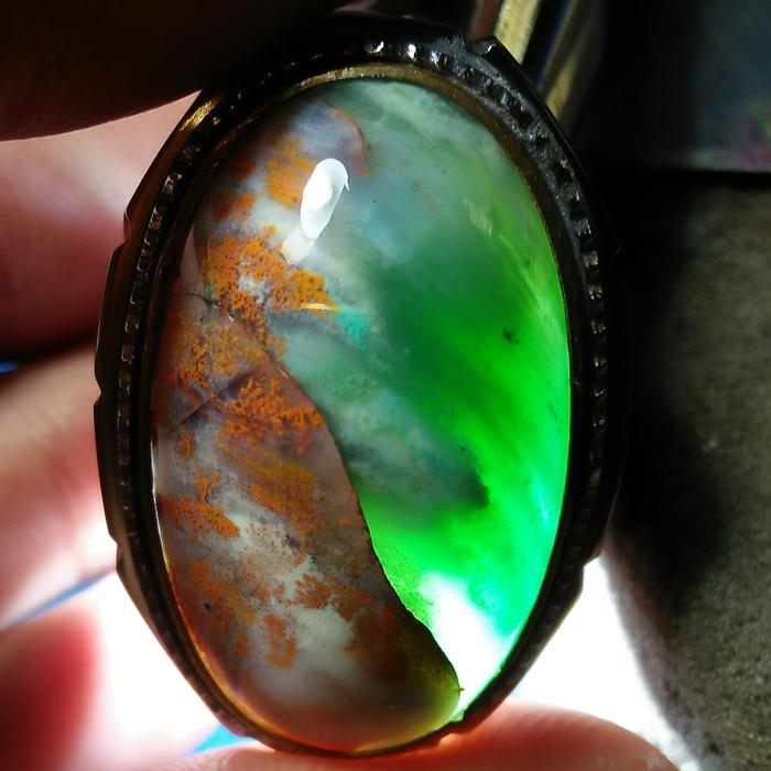 Batu Pancawarna Garut Marsih Lawasan - Cincin Batu Pancawarna Kristal