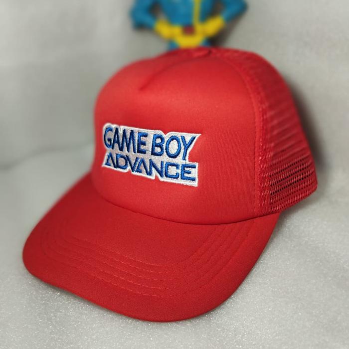 Topi Gameboy Advance Merah, Hitam, Hijau & Orange