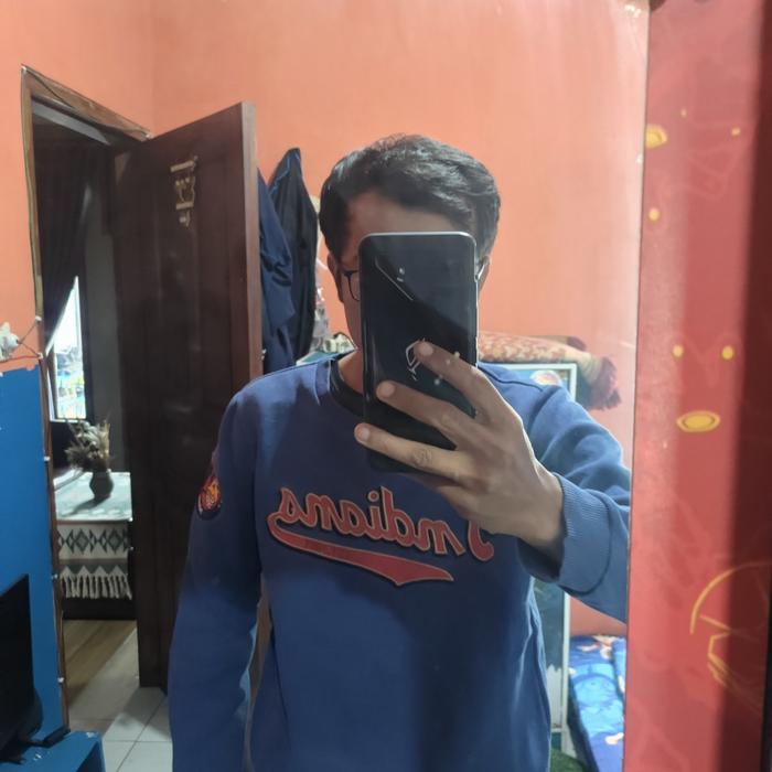 jaket MLB indians full tag size M uk LD 110 panjang 65 kondisi bagus