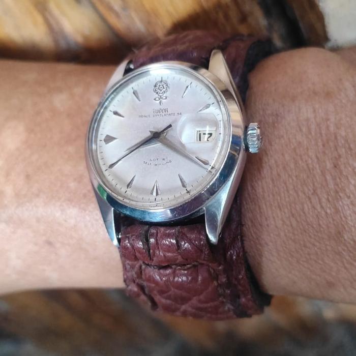 *Rare* Vintage 1966 Tudor 7966 Prince OysterDate "Big Rose" Silver Dial Watch