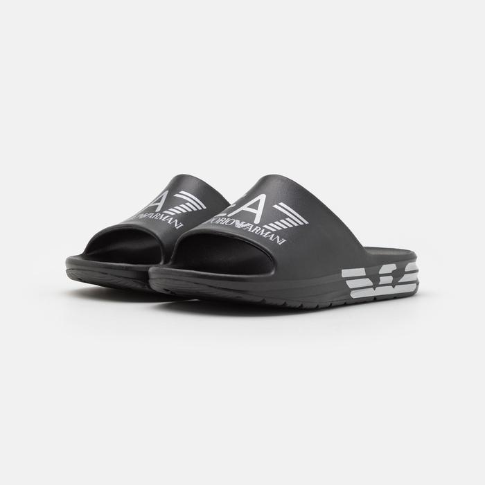 SANDAL PRIA SLIDES ARMANI EMPORIO EA7 BLACK ORIGINAL AUTHENTIC