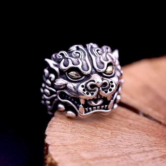 Cincin Kepala Singa Pixiu / Kylin Head Rings